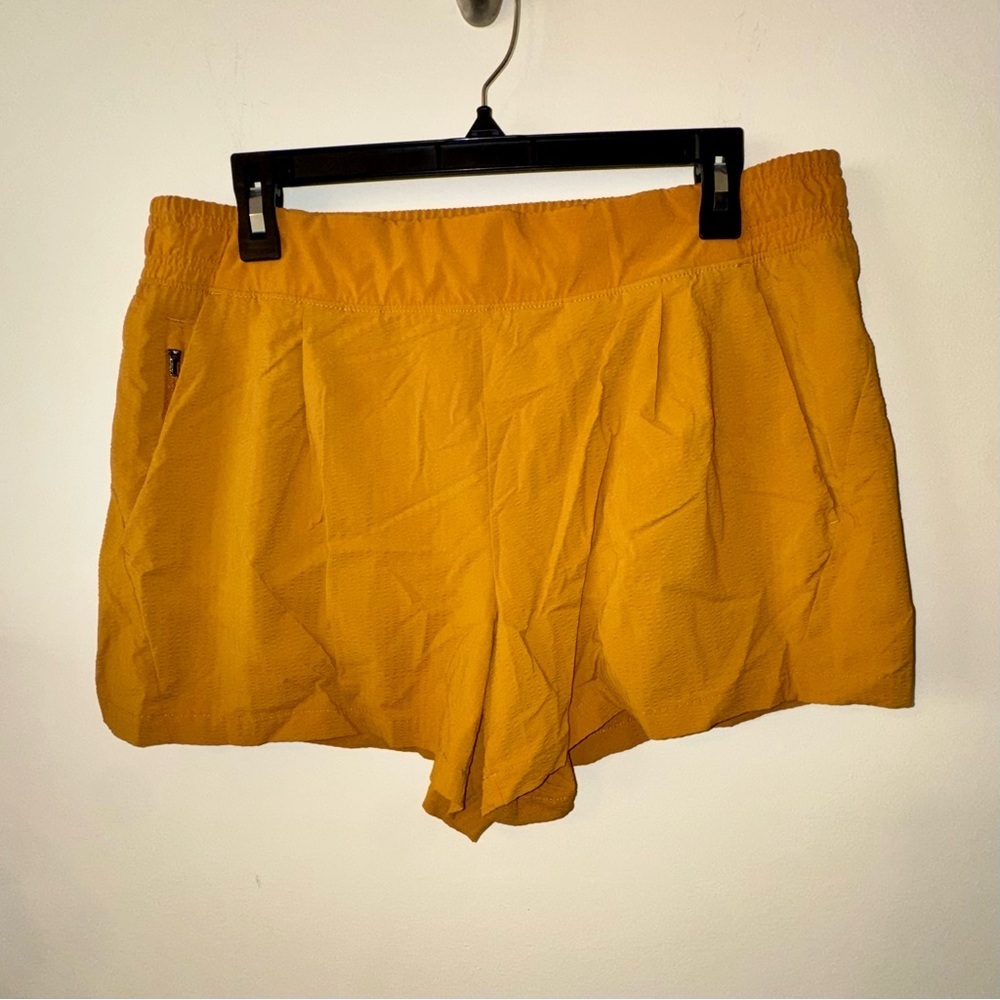 Athleta Mustard Yellow Athletic Shorts